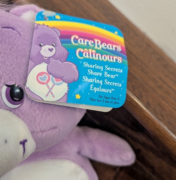 Care Bears Purple and White Stuffed Animal Plush - Picture 3 of 10
